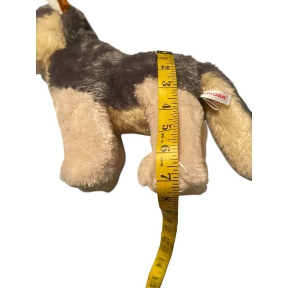 Aurora Kids Wolf Husky Dog Plush Stuffed Animal Realistic Black Eyes Gray White - Picture 10 of 11
